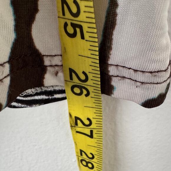 Save The Queen Y2K 3/4 Sleeve Multicolor Abstract Top - Picture 9 of 9